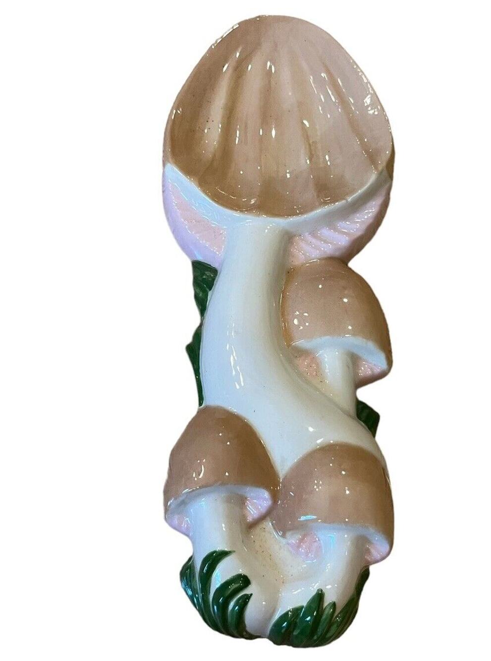 Vintage Ceramic Mushroom Spoon Rest Arnels Hand Painted 70s EUC 8.5” Long